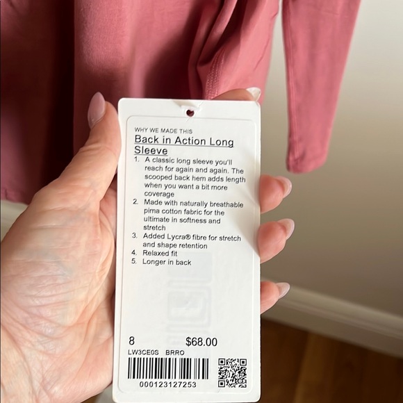 Women's Pink Long Sleeve Top - Picture 6 of 7